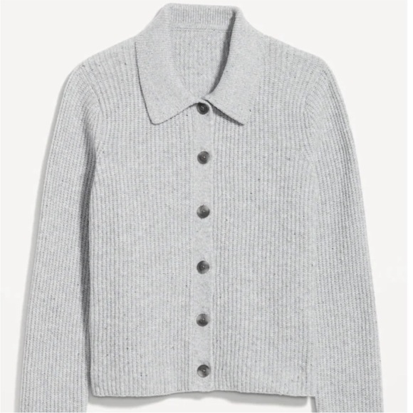 NWT OLD NAVY SoSoft Collared Cardigan Sweater Color: Heather Gray SIZE XX-LARGE - Picture 3 of 10